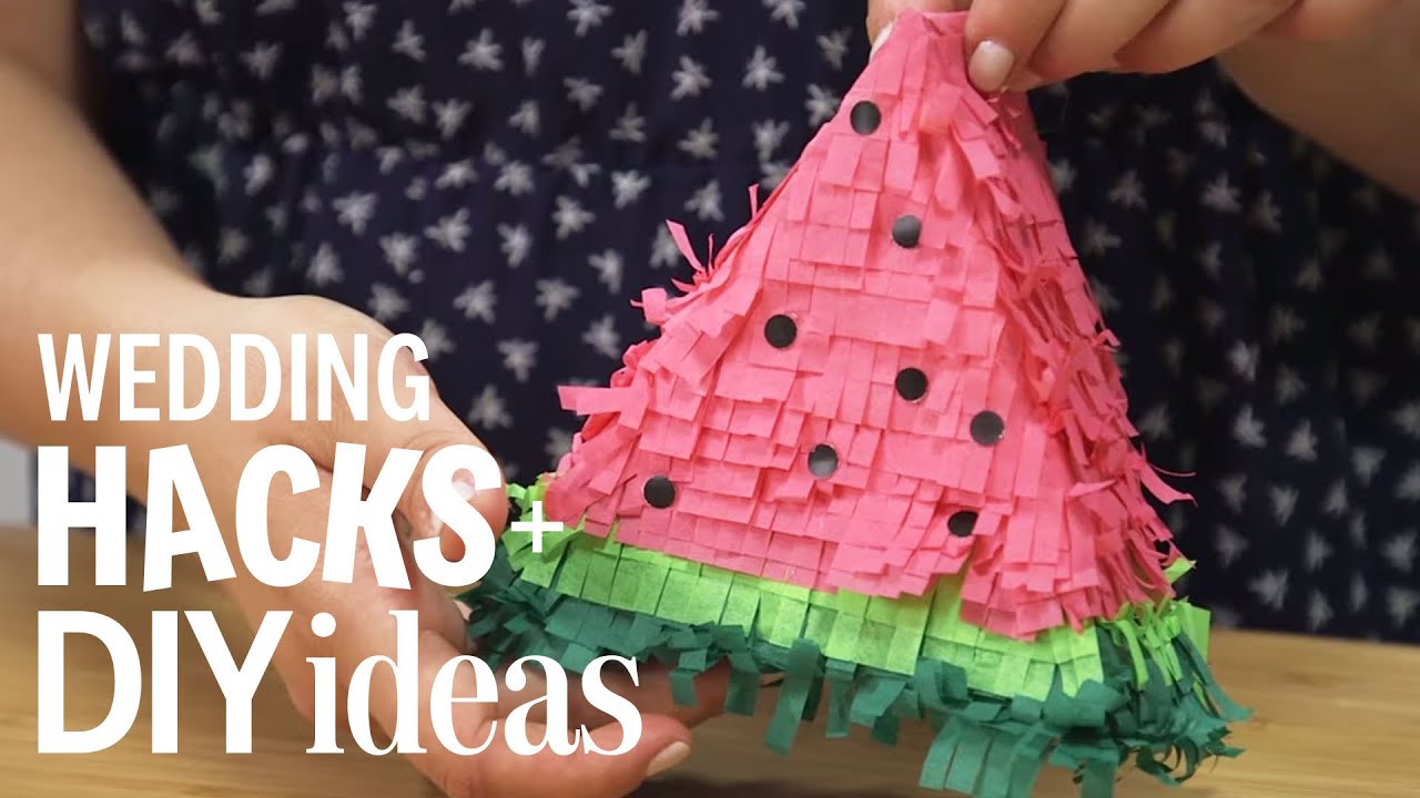 Diy Mini Watermelon Pinata Wedding Favor Youtube