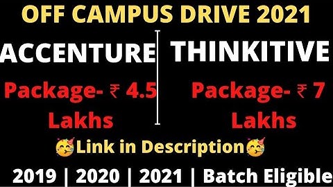 Accenture | Thinkitive off campus drive 2021 | 2020 | 2019 | 2018 Batch Thinkitive Selection Process