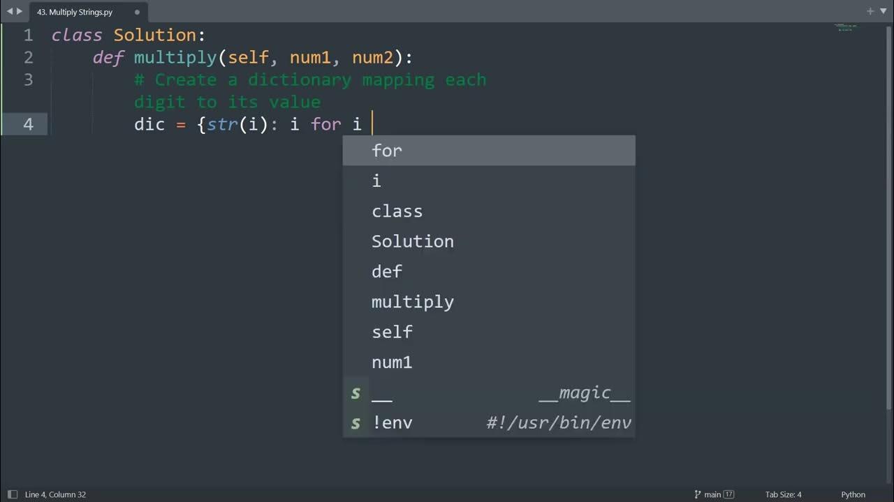 Leetcode 43. Multiply Strings in Python | Python Leetcode | Python ...