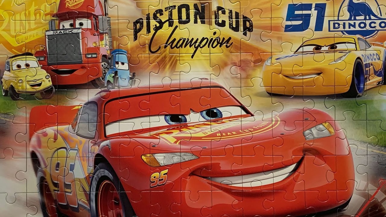Cars 2 Lightning McQueen PISTON CUP Champion jigsaw puzzle 100 pieces ...