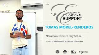 2026 Excellence in Education Awards: Tomas Morel Renderos, Naramake Elementary School