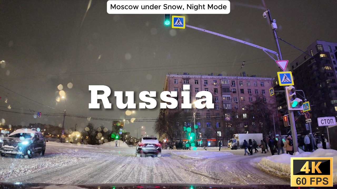 ❄️What Winter in Moscow REALLY Looks Like| 4K Drive Nightmode