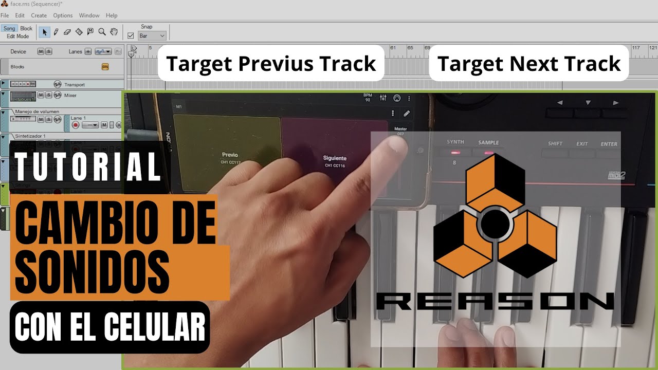 Tutorial Cambiar Sonidos en Propellerhead Reason con tu Teléfono