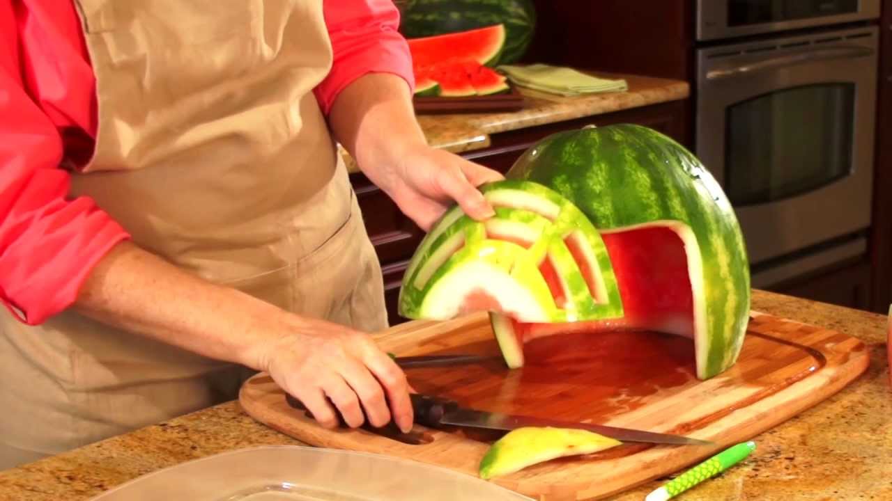 How to Carve a Watermelon Football Helmet YouTube