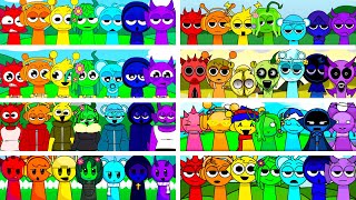 Incredibox Sprunki But Rainbow Colors In All Different Mods