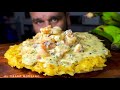 LO QUE LE COCINE A MI VISITA ARAÑITA GIGANTE CUBIERTA DE PULPO Y CAMARONES EN SALSA DE QUESO Y AJO