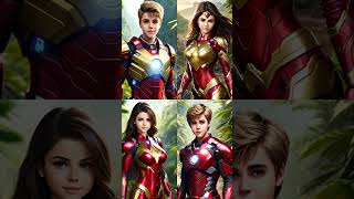 justin bieber, selena gomez the superhero, spiderman, batman, superman, wonderwoman, ironman #shorts