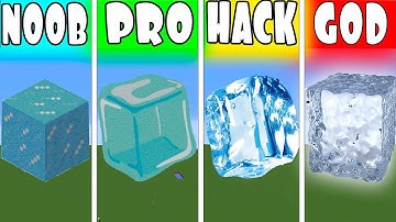 NOOB VS PRO VS HACKER VS GOD ICE MINECRAFT PIXEL ART