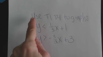 TI 84 Graphing a System of Inequalities