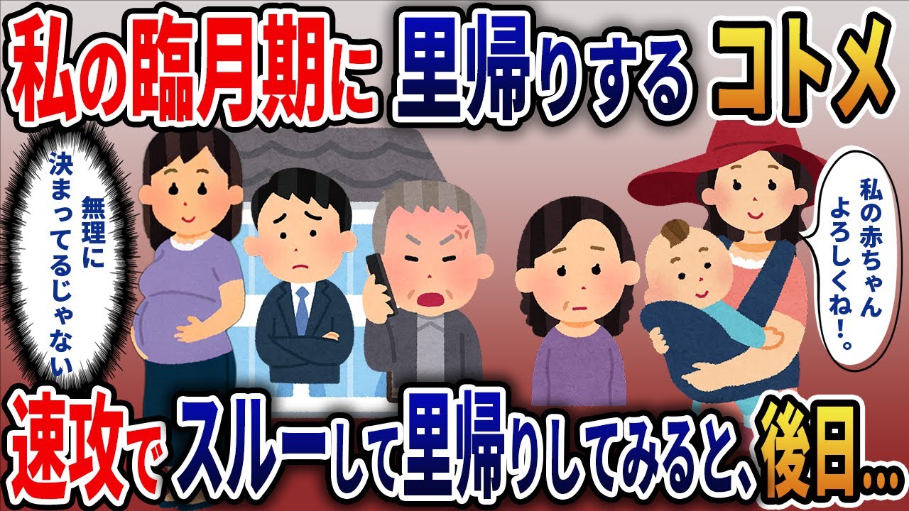 妊娠9ヶ月の私をベビーシッター代わりにする義妹を、速攻で無視して私も実家に里帰りしてみると…、後日…