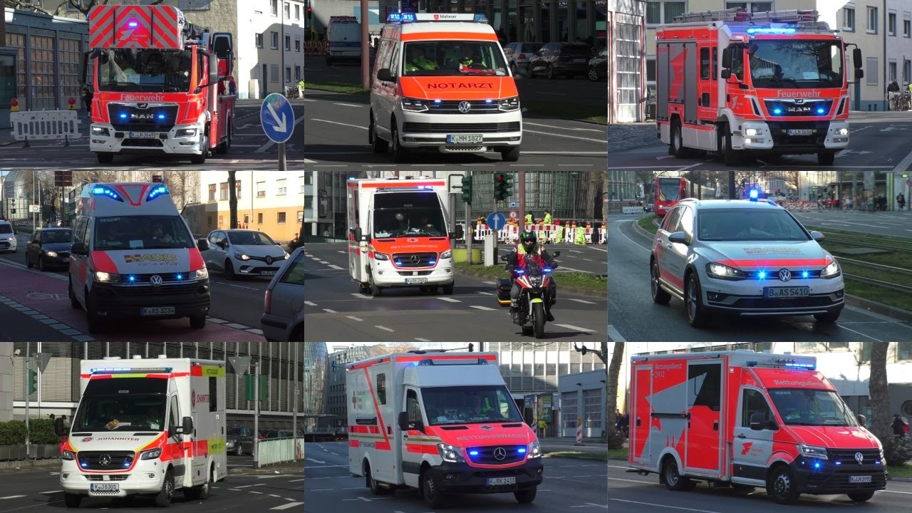 [ROSENMONTAG 2025 in Köln] Einsatzfahrten Feuerwehr, Rettungsdienst und Polizei!