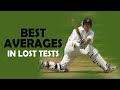 Highest averages in lost tests  top 10