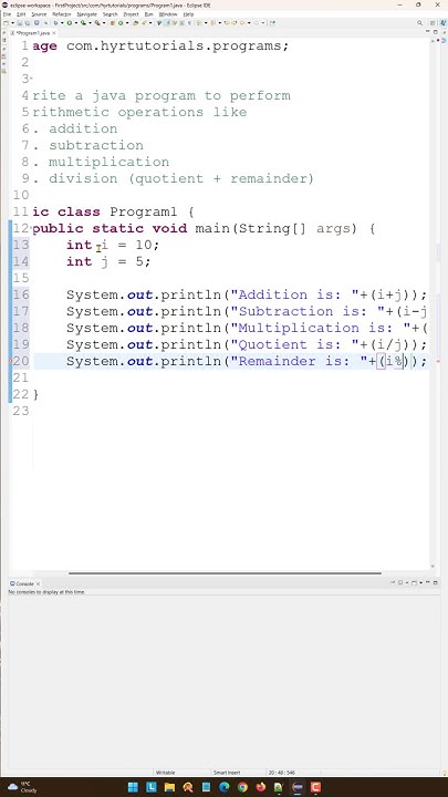 Write a java program to perform the arithmetic operations on two ...