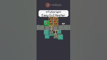 Make a Simple 2x2 Hipster Door for Your Minecraft Base. #minecraft #mc #mcpe #gaming #shorts