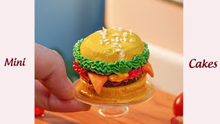 Delicious Miniature Hamburger Cake Decorating #shorts