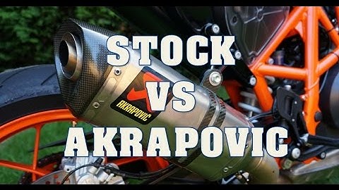KTM Duke 690 stock vs Akrapovic exhaust