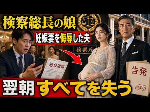 【スカッとする話】検事総長の娘とは知らずに、妊娠中の妻の腹を蹴った夫。全てを失わせ、地獄に突き落として後悔させた話。