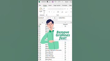 Excel Hack: Remove Gridlines in Seconds! #excel #excelshortcuts #exceltips