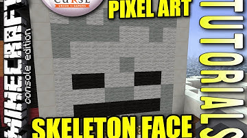 Minecraft PS4 - SKELETON FACE PIXEL ART - How To - Tutorial ( PS3 / XBOX )