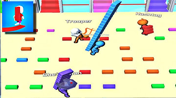 Bridge Race : All Levels Gameplay ios-android ( Levels 1-4 )