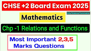 Chse Math Most Important Questions | Relations and Functions Chapter | Class 12 Board Exam 2025
