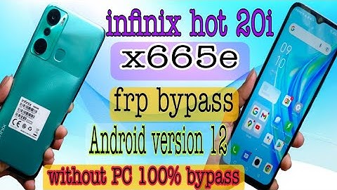 All Infinix FRP Bypass (Without Pc) | Infinix Hot 20I X665E Unlock Google Account Android 12 2023