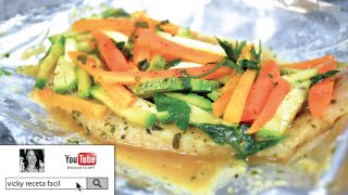 PESCADO EMPAPELADO | RECETAS LIGHT | #VickyRecetaFacil