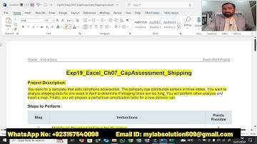 Exp19_Excel_Ch07_CapAssessment_Shipping | Excel Chapter 7 Capstone Assessment – Shipping