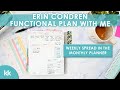 Erin Condren Plan with Me Functional Monthly Planner Weekly Spread on Notes Pages with PlannerKate