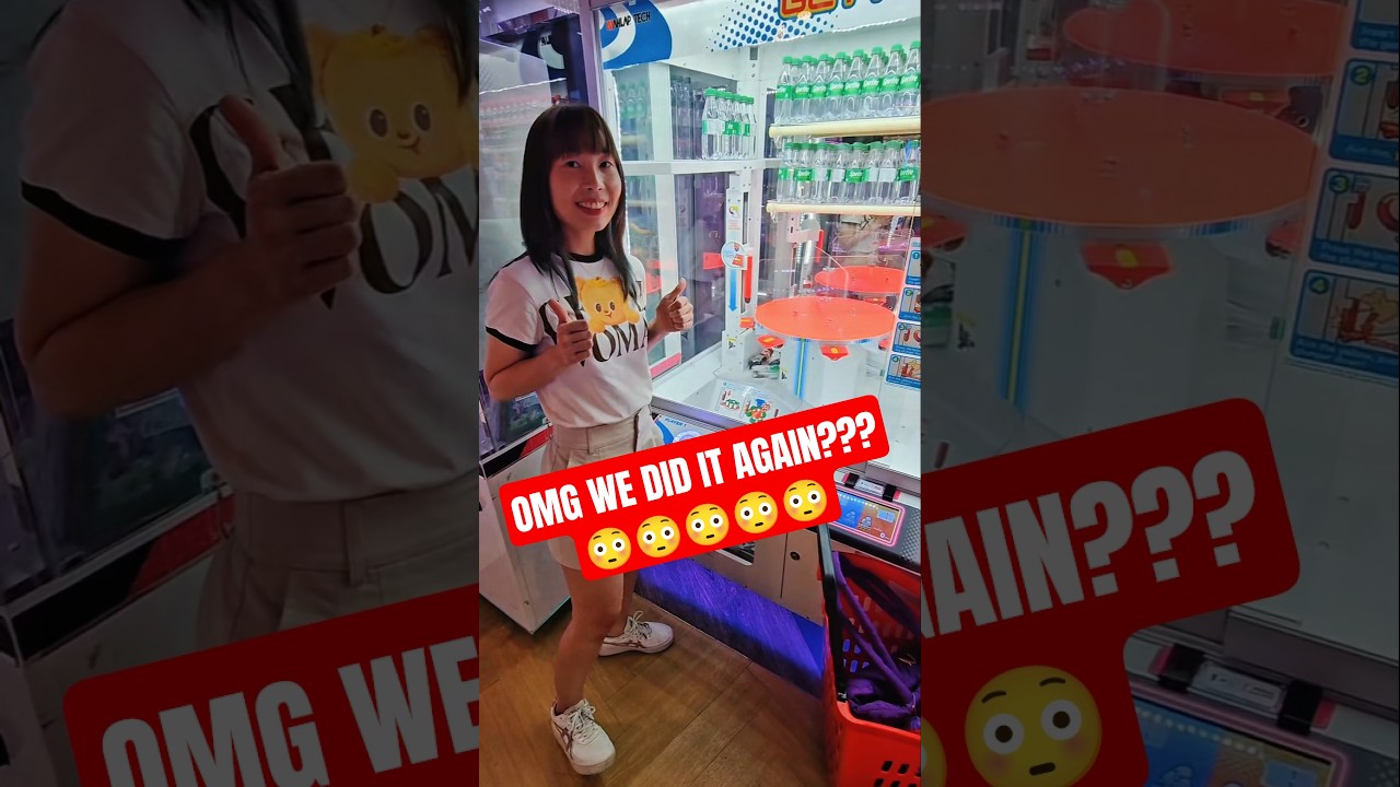 😱🥤WE BROKE THE ARCADE MACHINE?! TOO MANY COKES… IT WOULDN’T STOP!!! #arcade #clawmachine #coke #lol