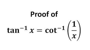 tan^-1(x) = cot^-1(1/x) | arctan x = arccot(1/x)