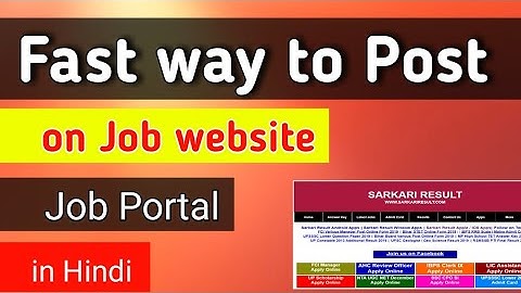 Fast way to Post Article on Job website || by Akmal Khan