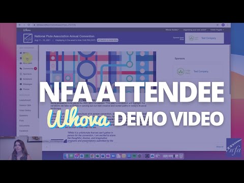 Whova Demo for Attendees - NFA Virtual Convention 2021