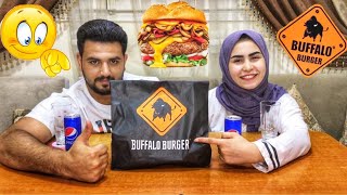 تحدي اكل | اكبر ساندوتش من بافلو برجر | Buffalo burger challenge