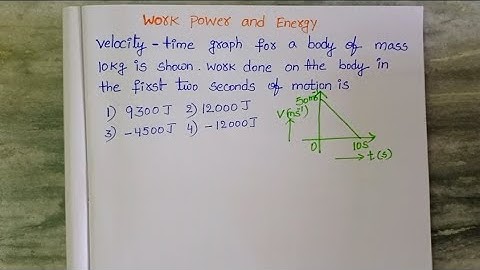De snelheids-tijdgrafiek voor een lichaam met een massa van 10 kg toont het werk dat in de eerste...