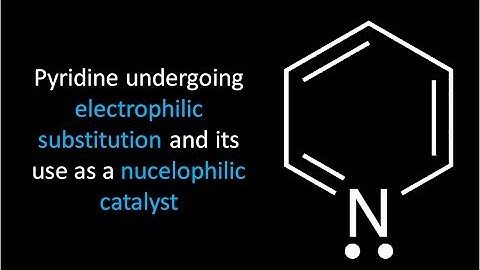 Electrophilic substitution reactions - pyridine