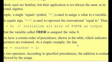 PIC18 Microcontrollers, Unit 1, Ch. 14; Intro to C