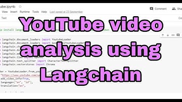 YouTube video analysis using Langchain