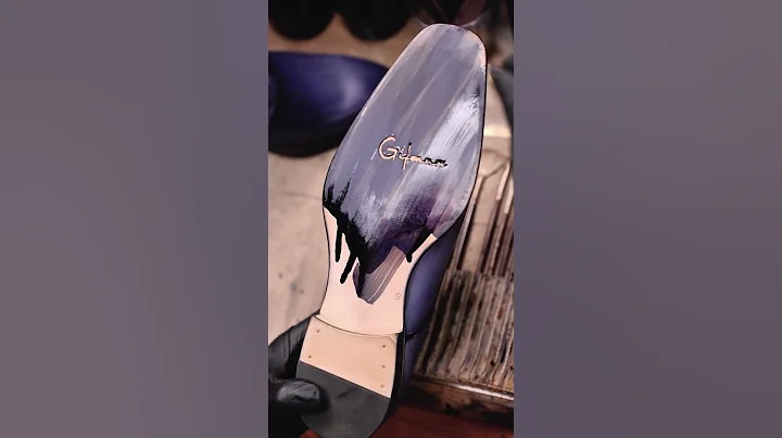 Gifennse Blue Derby Coloring Process | Handmade Leather Magic Z #derby #shoes #handmade