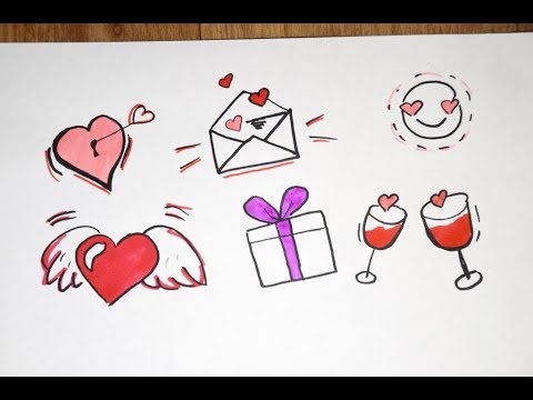 Valentine's Day Doodles: Quick and Easy Drawing Tutorial for Beginners