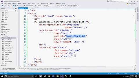 Dynamically Generate Drop Down List in Asp DotNet