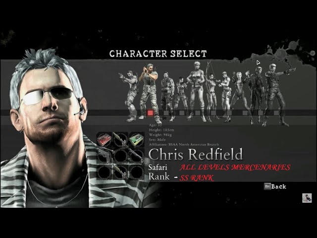 RESIDENT EVIL 5 GOLD EDITION ALL MERCENARIES SOLO CHRIS REDFIELD SAFARI –  SS RANK 