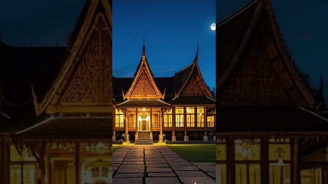 traditional minangkabau house indonesia 