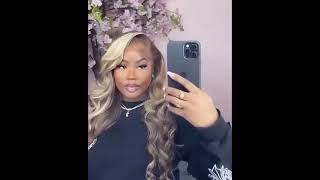 Ombre Highlights Colored Invisible Film Hd Lace Wigs Glueless Wig Install Yoowigs