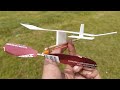 how to make simple airplane • Rubber Band Powered Airplane • at home very easy • in hindi