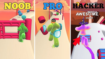 Noob vs Pro vs Hacker in Blob Runner 3D