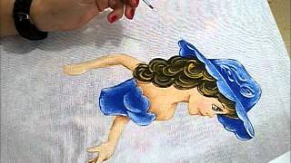 Boneca Marlley 2 – PINTURA EM TECIDO – BONECA COM VESTIDO DE CROCHÊ