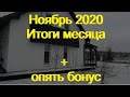 Продолжение эксперимента. Итоги за ноябрь 2020. + бонус