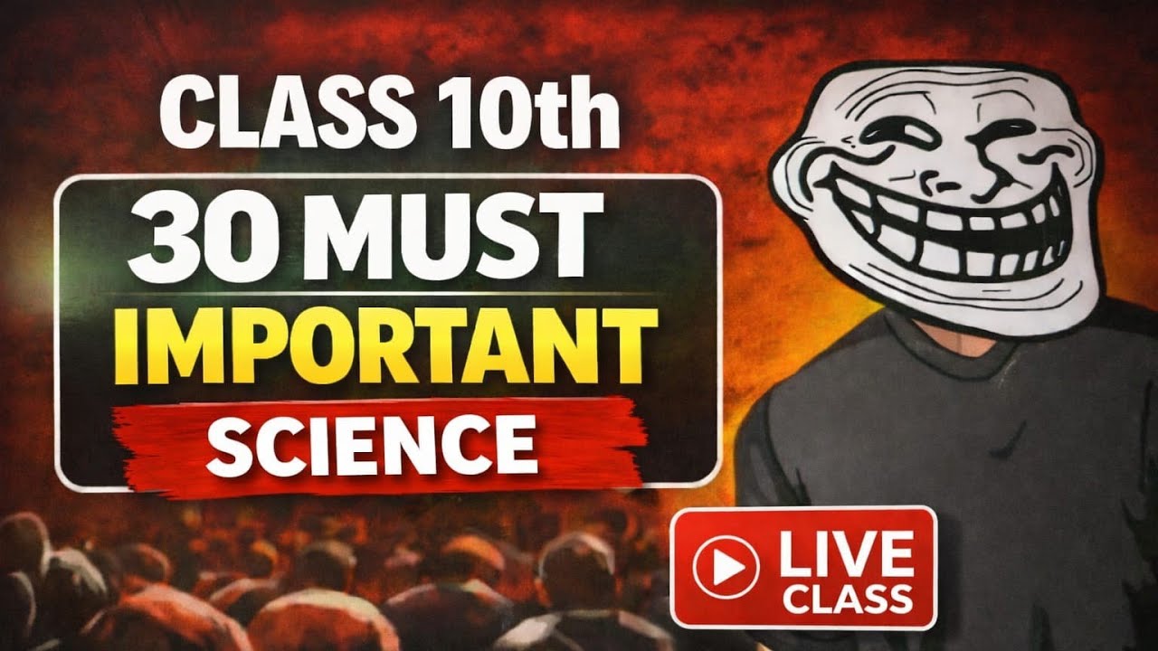 10th science 😱 30 most important questions in live #live