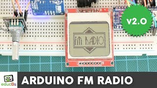 Arduino FM Radio project with a Nokia 5110 display and TEA5767 module.